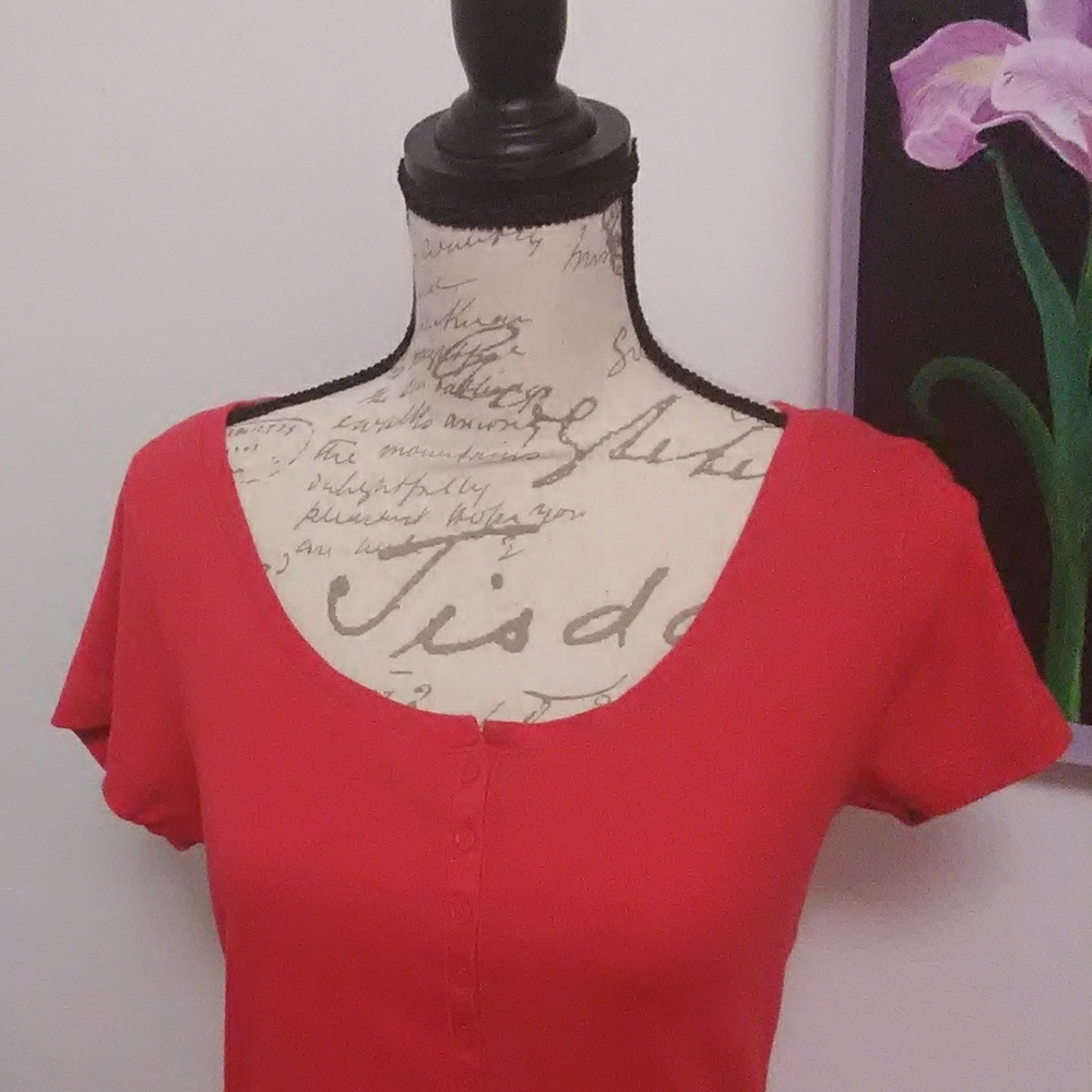 Button down tee top - Picture 3 of 3